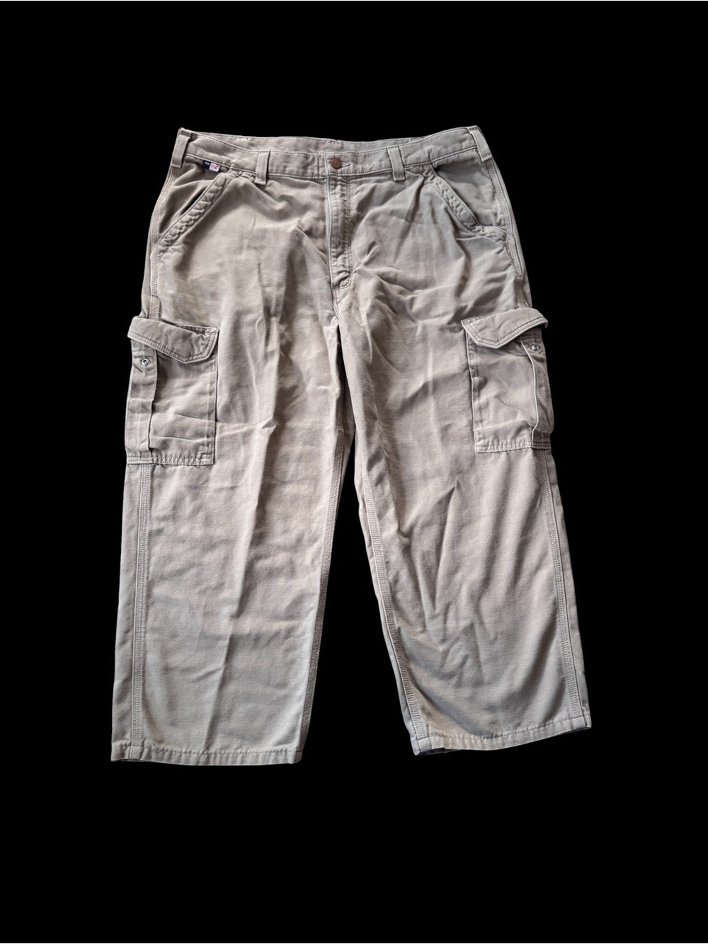 Carhartt FR Flame Resistant Cargo Work Pants Mens 40x30 Loose Fit Tan Khaki